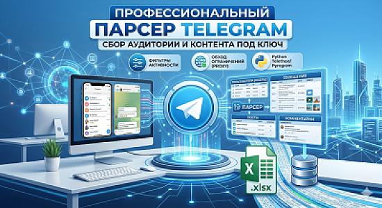 Профессиональный парсер Telegram: сбор аудитории и контента под ключ